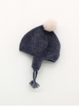 Hat ear flaps with pompom