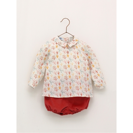 Bushes shirt set and corduroy bloomers