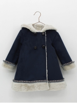 Double-faced baby girl coat