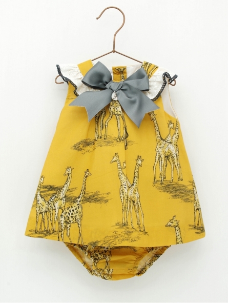 Giraffe patterned dress with shorties