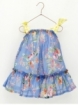 Flowered girl dress with straps
