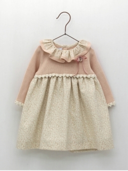 Skirt-like dress with flowered pattern