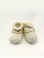Knitted baby boot-like booties