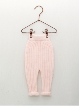 Ribbed knitted baby leggings