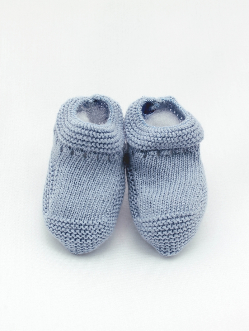 100 % organic cotton knitted booties