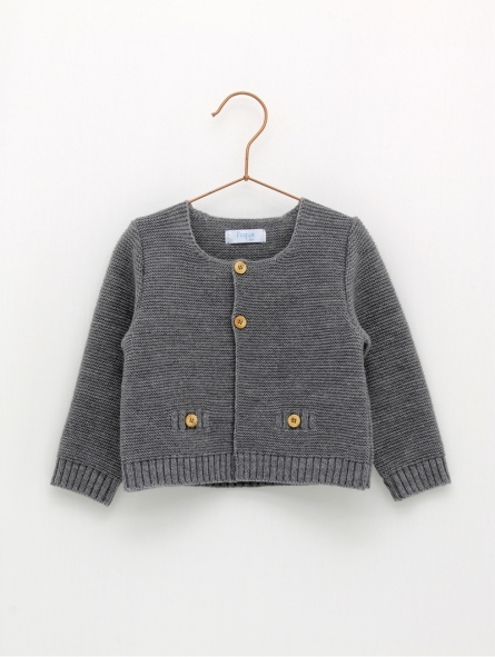 Cardigan with pocket effect