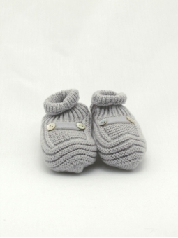 Cotton and cachemire baby booties