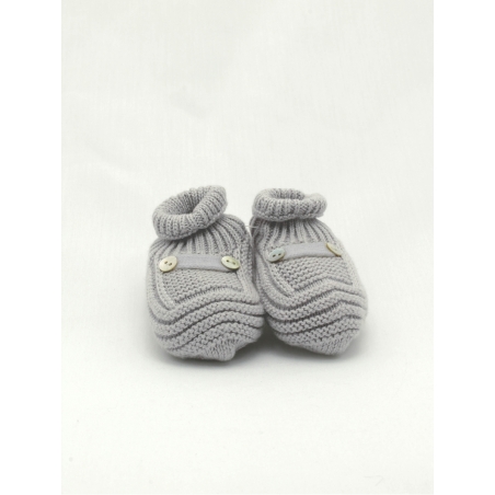 Cotton and cachemire baby booties
