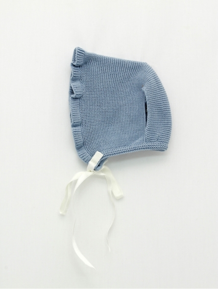 Organic cotton knit baby bonnet