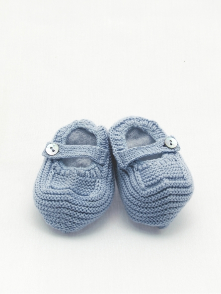 Organic cotton Mary Janes-type bootie