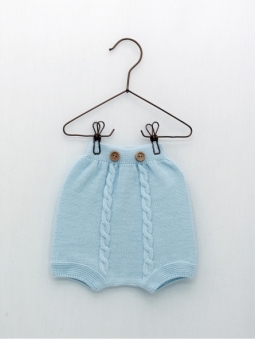 Baby boy bloomers with cable trim