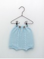 Baby boy bloomers with cable trim