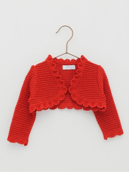 Round ends girl cardigan