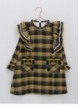 Checked girl dress with ruffles