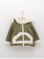 Lined baby duffle coat in sweatshirt fabric