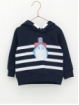 Baby boy hoodie with boat print