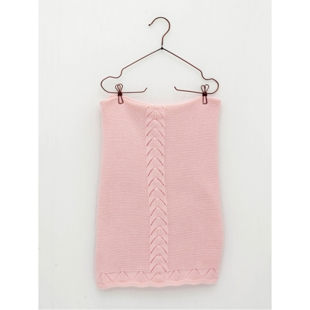 Baby knitted blanket with fretwork