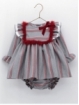 Baby girl striped romper-dress