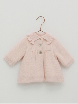 Baby coat with ruffle collar