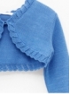 Baby girl cardigan with round ends