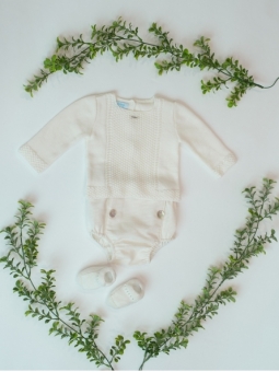 Baby boy jumper and baptism shorties