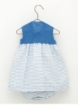 Wave print baby girl dress