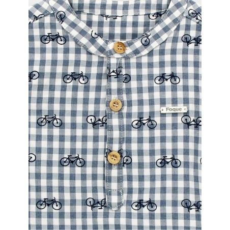 Camisa quadros vichy bicicletas