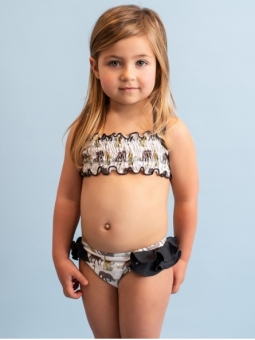 Safari pattern girl swimsuit