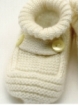 Knitted baby boot-like booties