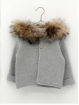 Baby duffy coat with natural fur hood