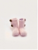 Boot-effect baby booties with buttons