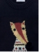 Baby sweater with fox drawing