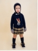 Boy jumper with fox print and shorts