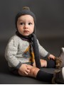 Baby boy set with dog with trench coat