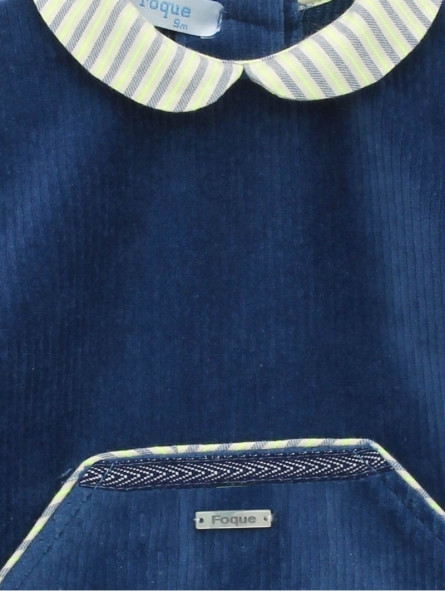Sweater with kangaroo pocket and striped bloomers