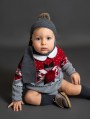 Baby boy set of fretwork sweater and bloomers