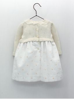 Flowered skirt-type girl dress