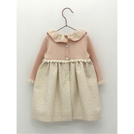 Skirt-like dress with flowered pattern