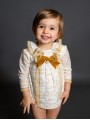 Vestido e cuequinha bebé criança em toile de jouy