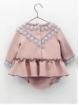 Dress and bloomers in sweatshirt fabric