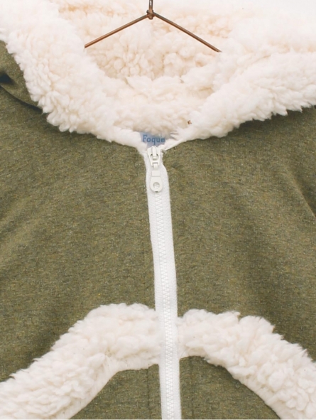Lined baby duffle coat in sweatshirt fabric