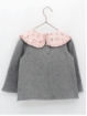 Girl sweatshirt with babydoll collar