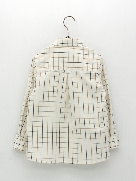 Classic style checked boy shirt