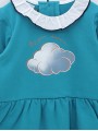 Girl dress with cloud print