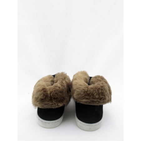 Split leather boy/girl boots with fur linning