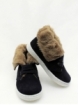 Split leather boy/girl boots with fur linning