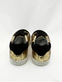Glitter gold and black sneakers for girl