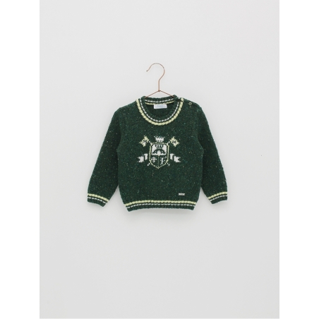 Woolen sweater with heraldic motiv