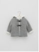 Knitted baby hooded duffle coat