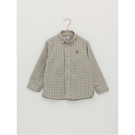 Checked boy shirt with long sleeves